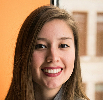 Portrait of Victoria Lawson, chief financial officer and leader at a financial trading company